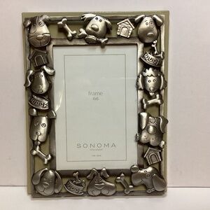 Sonoma Metal Dog Frame. Holds 4x6 picture. New.  SALE $28